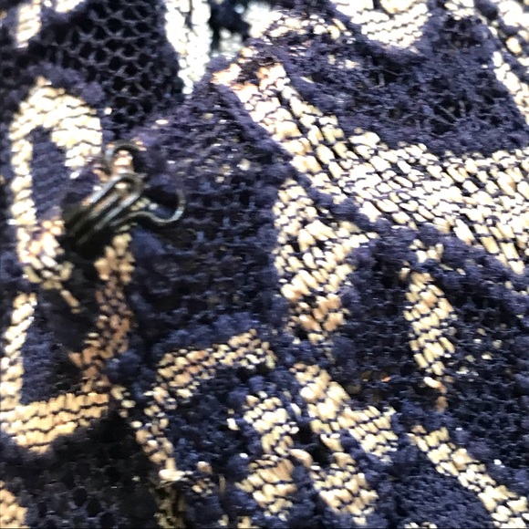 Jessica Howard Vintage Blue and Gold Floral Cropped Jacket (14P) - Picture 3 of 7